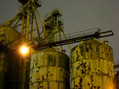 Storage Tanks, Darigold Compund at Night