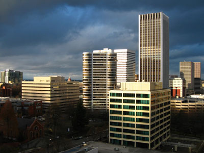 Downtown from the Harrison