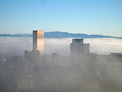Downtown in Fog