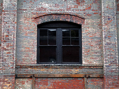 Painted Brick Wall with Window