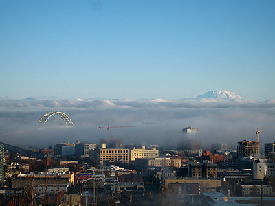 Pearl District, Fremont Bridge, St Helens, Fog