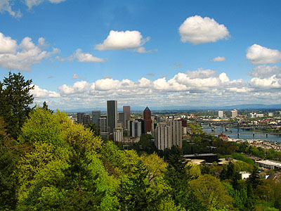 Portland Downtown Skyline & Lloyd Center