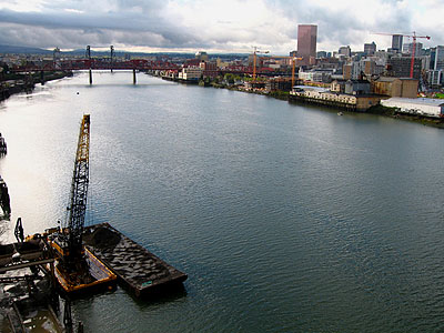 Willamette River, Bridges, Portland Skyline